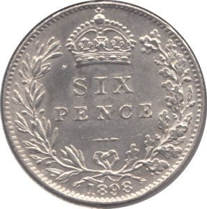 1898 SIXPENCE ( AUNC ) 3 - Sixpence - Cambridgeshire Coins