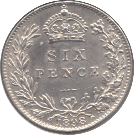 1898 SIXPENCE ( AUNC ) 3 - Sixpence - Cambridgeshire Coins