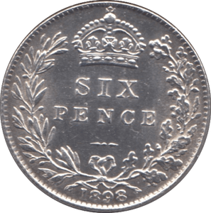 1898 SIXPENCE ( AUNC ) - Sixpence - Cambridgeshire Coins