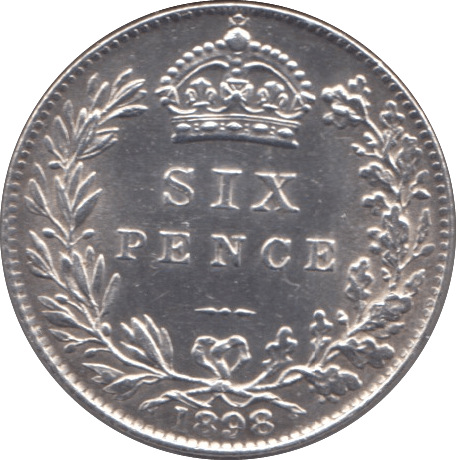 1898 SIXPENCE ( AUNC ) - Sixpence - Cambridgeshire Coins