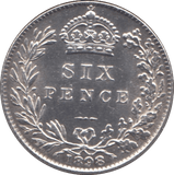 1898 SIXPENCE ( AUNC ) - Sixpence - Cambridgeshire Coins