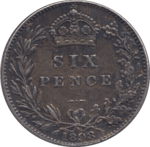1898 SIXPENCE (EF) - Sixpence - Cambridgeshire Coins