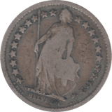 1898 SWITZERLAND SILVER 1/2 FRANC - SILVER WORLD COINS - Cambridgeshire Coins