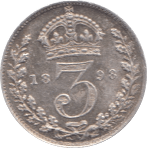 1898 THREEPENCE ( AUNC ) - Threepence - Cambridgeshire Coins