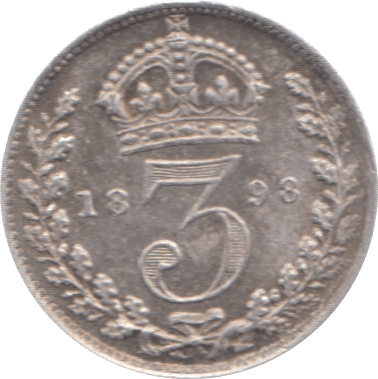 1898 THREEPENCE ( AUNC ) - Threepence - Cambridgeshire Coins