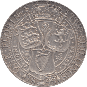 1898 TWO SHILLINGS ( GVF ) S - Shilling - Cambridgeshire Coins