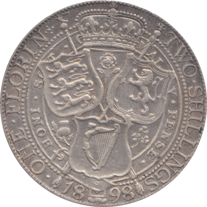 1898 TWO SHILLINGS ( GVF ) S - Shilling - Cambridgeshire Coins