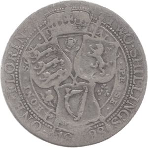 1898 TWO SHILLINGS ( NF ) 11 - Florin - Cambridgeshire Coins