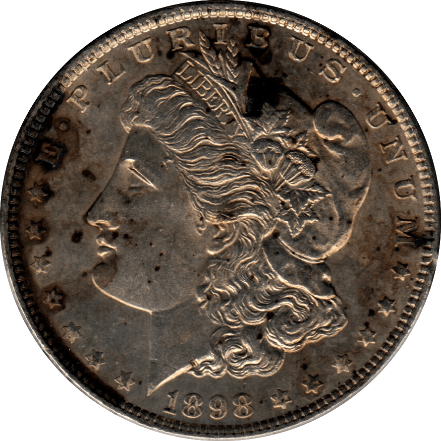 1898 USA SILVER MORGAN DOLLAR PHILADELPHIA MINT - SILVER WORLD COINS - Cambridgeshire Coins