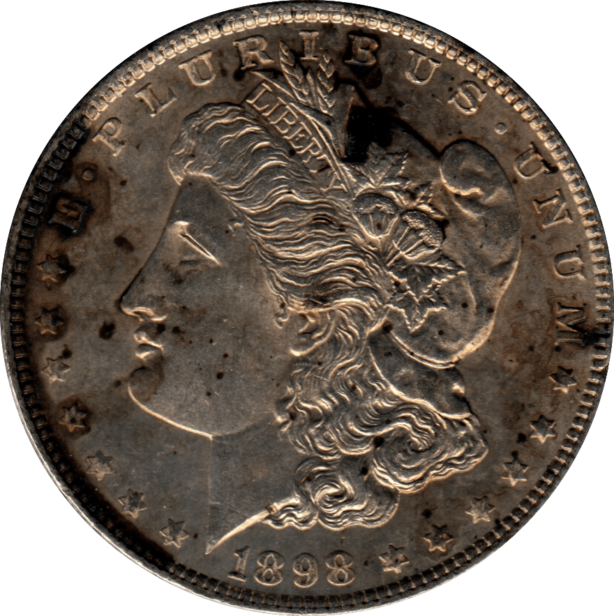 1898 USA SILVER MORGAN DOLLAR PHILADELPHIA MINT - SILVER WORLD COINS - Cambridgeshire Coins