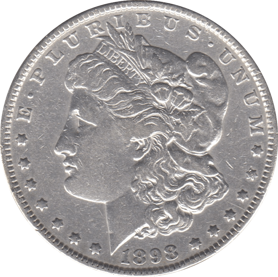1898 USA SILVER MORGAN DOLLAR - SILVER WORLD COINS - Cambridgeshire Coins
