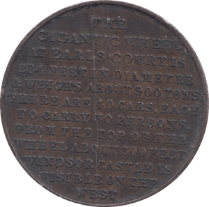 1899 EARLS COURT TOKEN 2 - Token - Cambridgeshire Coins