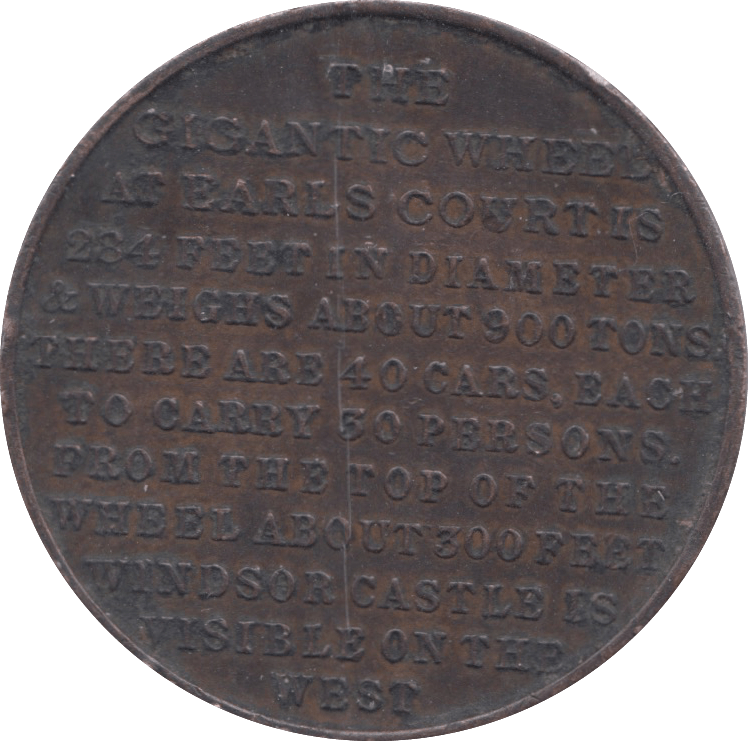 1899 EARLS COURT TOKEN 2 - Token - Cambridgeshire Coins