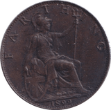 1899 FARTHING ( UNC ) - Farthing - Cambridgeshire Coins