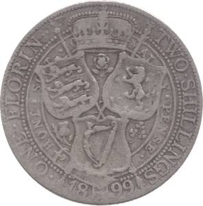 1899 FLORIN ( FINE ) 12 - Florin - Cambridgeshire Coins