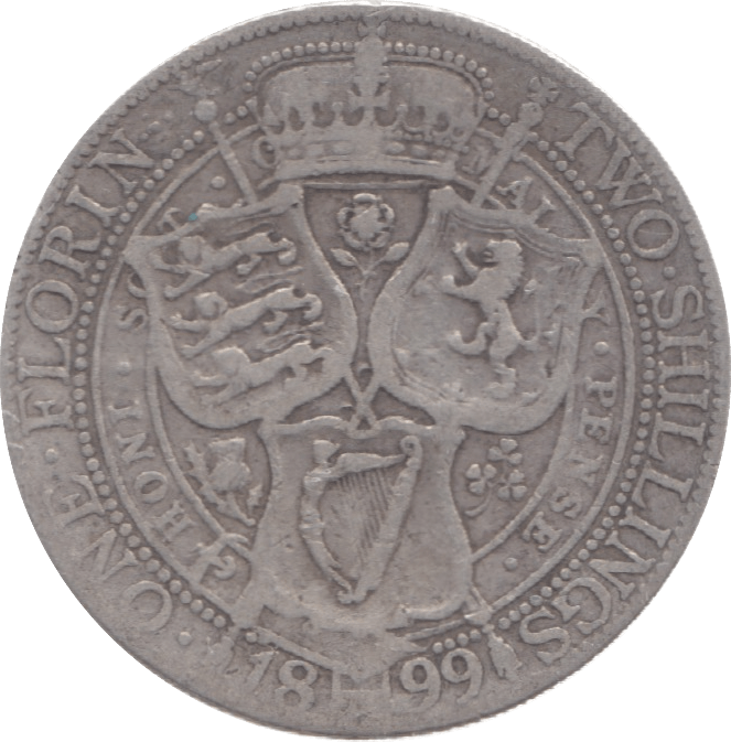 1899 FLORIN ( FINE ) 12 - Florin - Cambridgeshire Coins