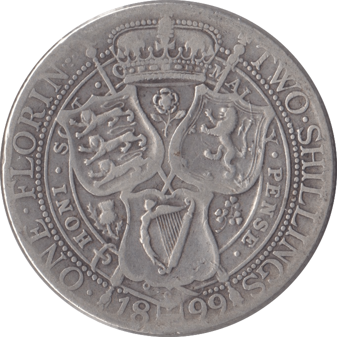 1899 FLORIN ( FINE ) 2 - FLORIN - Cambridgeshire Coins