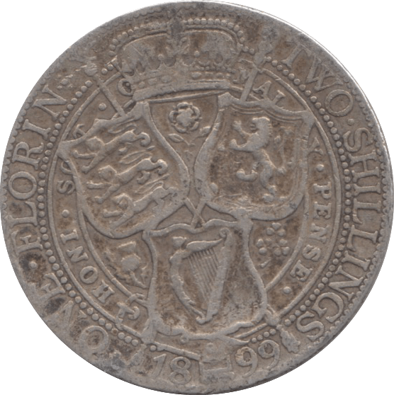 1899 FLORIN ( FINE ) 2 - Florin - Cambridgeshire Coins