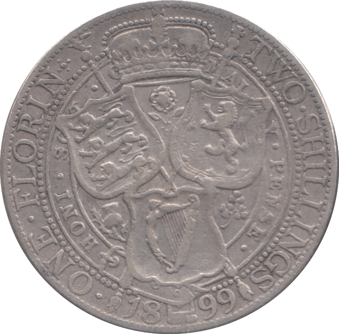 1899 FLORIN ( FINE ) 4 - Florin - Cambridgeshire Coins