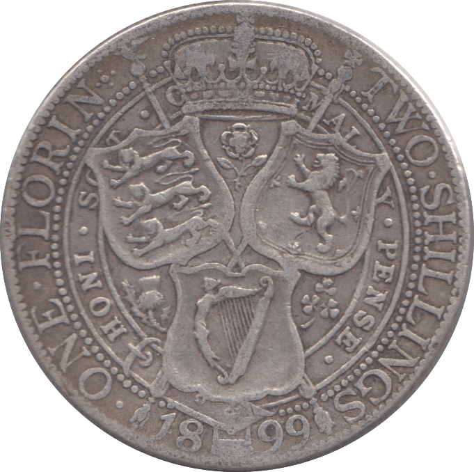 1899 FLORIN ( FINE ) 8 - Florin - Cambridgeshire Coins