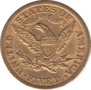 1899 GOLD FIVE DOLLAR USA - Gold World Coins - Cambridgeshire Coins