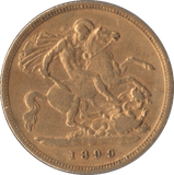 1899 GOLD HALF SOVEREIGN ( GVF ) - Half Sovereign - Cambridgeshire Coins