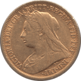 1899 GOLD HALF SOVEREIGN ( GVF ) - Half Sovereign - Cambridgeshire Coins