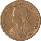 1899 GOLD HALF SOVEREIGN ( GVF ) - Half Sovereign - Cambridgeshire Coins