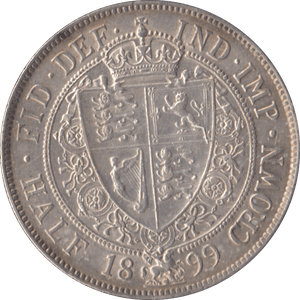 1899 HALFCROWN ( AUNC ) - Halfcrown - Cambridgeshire Coins