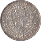 1899 HALFCROWN ( AUNC ) - Halfcrown - Cambridgeshire Coins