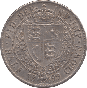 1899 HALFCROWN ( EF ) - Halfcrown - Cambridgeshire Coins
