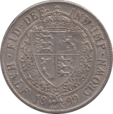 1899 HALFCROWN ( EF ) - Halfcrown - Cambridgeshire Coins