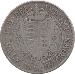 1899 HALFCROWN ( FINE ) - Halfcrown - Cambridgeshire Coins
