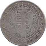 1899 HALFCROWN ( FINE ) - Halfcrown - Cambridgeshire Coins