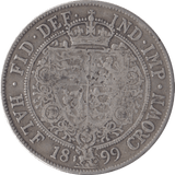 1899 HALFCROWN ( FINE ) - Halfcrown - Cambridgeshire Coins