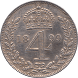1899 MAUNDY FOUR PENCE ( AUNC ) - Maundy Coins - Cambridgeshire Coins