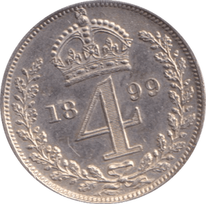 1899 MAUNDY FOURPENCE ( UNC ) - MAUNDY FOURPENCE - Cambridgeshire Coins