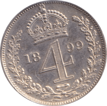 1899 MAUNDY FOURPENCE ( UNC ) - MAUNDY FOURPENCE - Cambridgeshire Coins