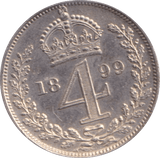 1899 MAUNDY FOURPENCE ( UNC ) - MAUNDY FOURPENCE - Cambridgeshire Coins