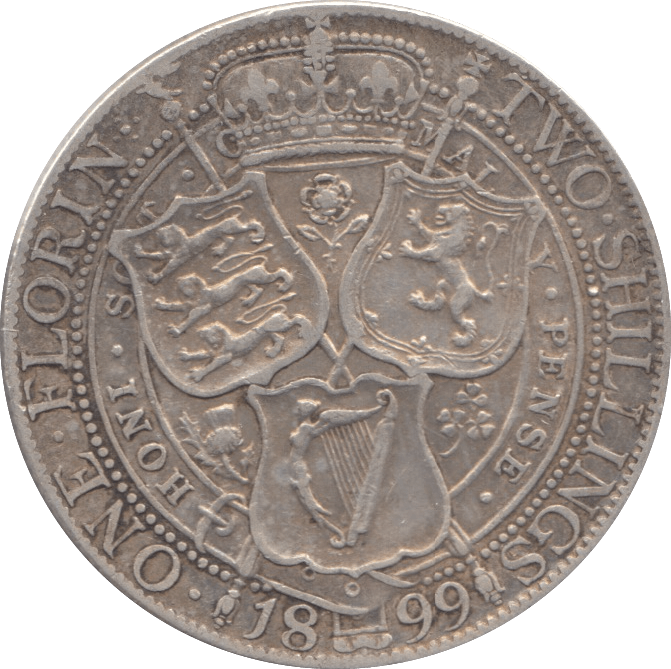 1899 ONE FLORIN ( GF ) 3 - Florin - Cambridgeshire Coins