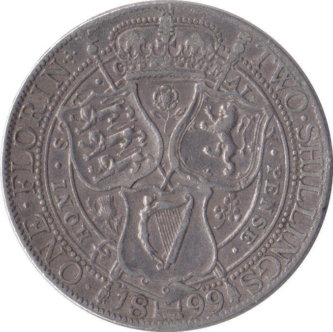 1899 ONE FLORIN ( GF ) - FLORIN - Cambridgeshire Coins