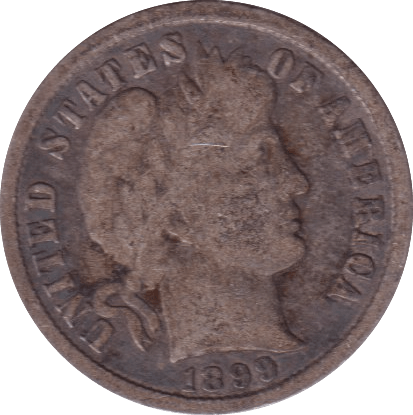 1899 SILVER 1 DIME USA - SILVER WORLD COINS - Cambridgeshire Coins
