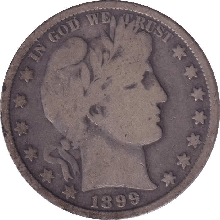 1899 SILVER HALF DOLLAR USA - SILVER WORLD COINS - Cambridgeshire Coins