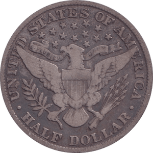 1899 SILVER HALF DOLLAR USA - SILVER WORLD COINS - Cambridgeshire Coins