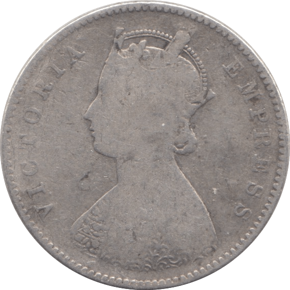 1899 SILVER HALF RUPEE INDIA - SILVER WORLD COINS - Cambridgeshire Coins