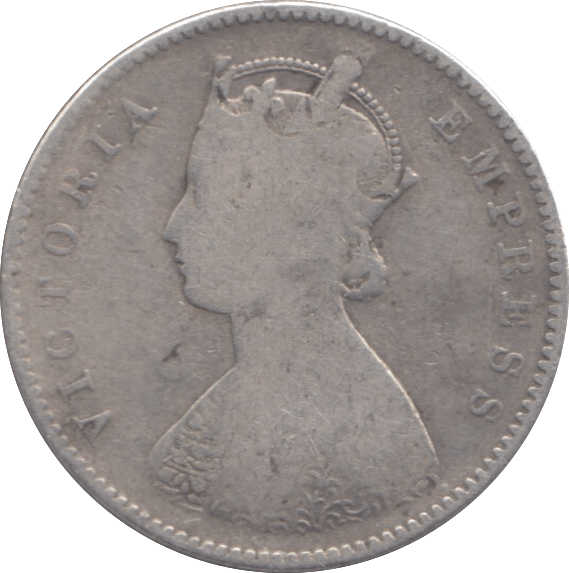 1899 SILVER HALF RUPEE INDIA - SILVER WORLD COINS - Cambridgeshire Coins