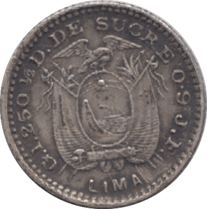 1899 SILVER PERUVIAN COIN - WORLD SILVER COINS - Cambridgeshire Coins