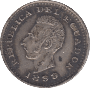 1899 SILVER PERUVIAN COIN - WORLD SILVER COINS - Cambridgeshire Coins