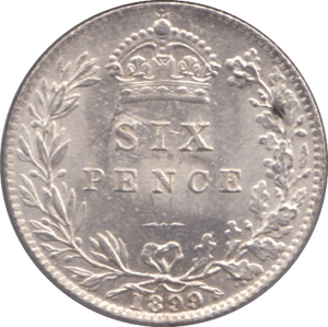 1899 SIXPENCE ( AUNC ) - Sixpence - Cambridgeshire Coins