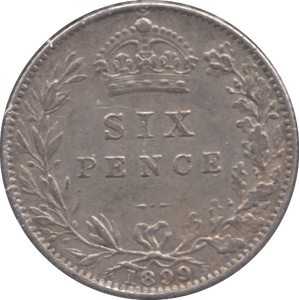1899 SIXPENCE ( EF ) - Sixpence - Cambridgeshire Coins